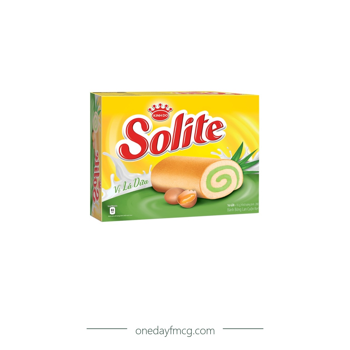 Solite Roll Sponge Cake Pandan Leaves Flavor 288g