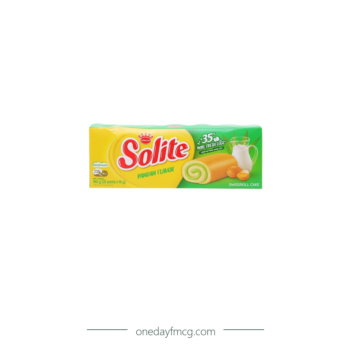 Solite Roll Sponge Cake Pandan Leaves Flavor 360g