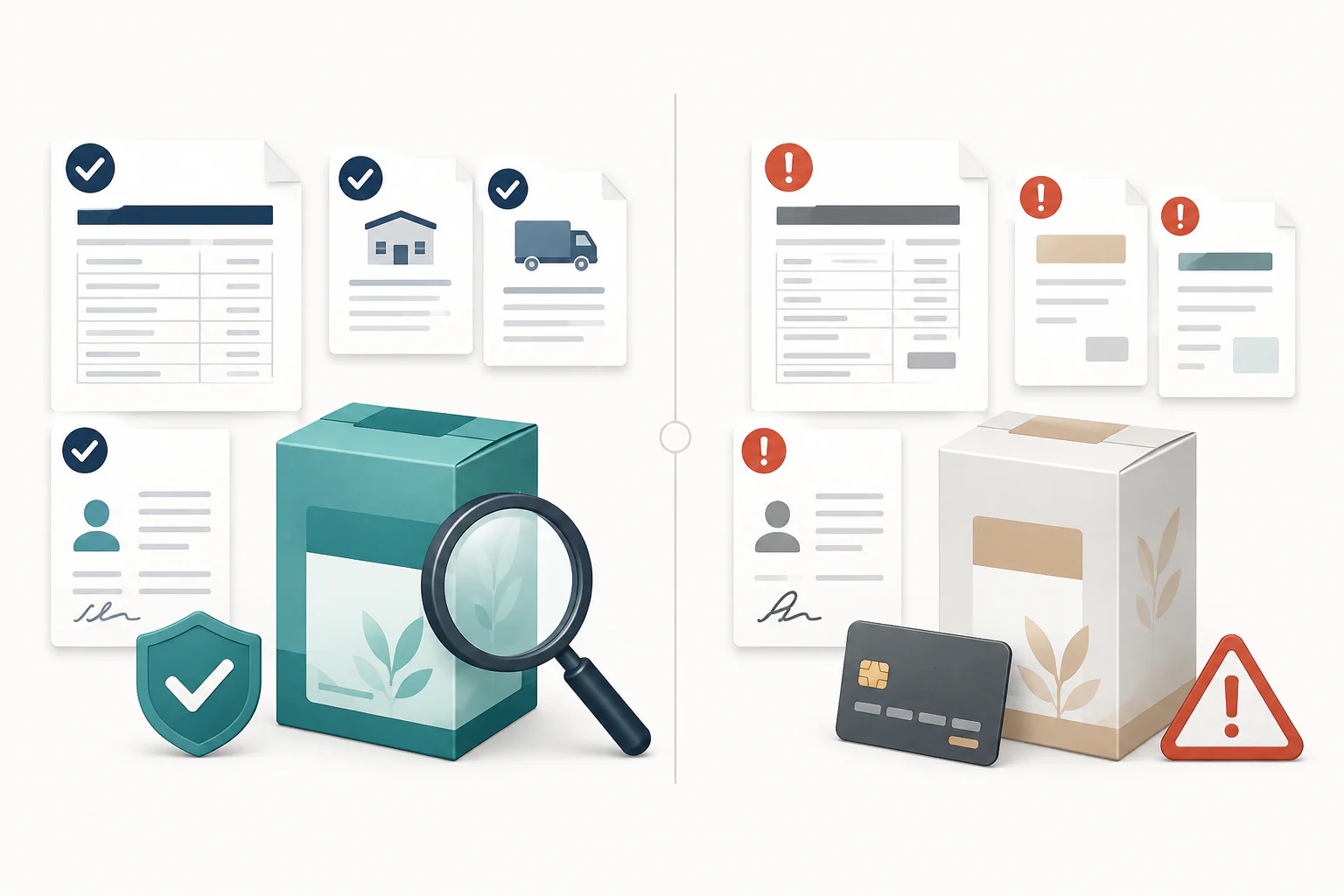 Comparison of consistent supplier evidence and unresolved warning signs