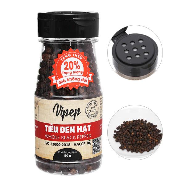 Vipep Farmers Organic Black Pepper 50g x 10 Bags